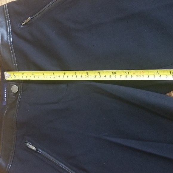 (4) Jones New York Signature Stretch Skinny Pant with Faux Leather Details - Picture 8 of 10